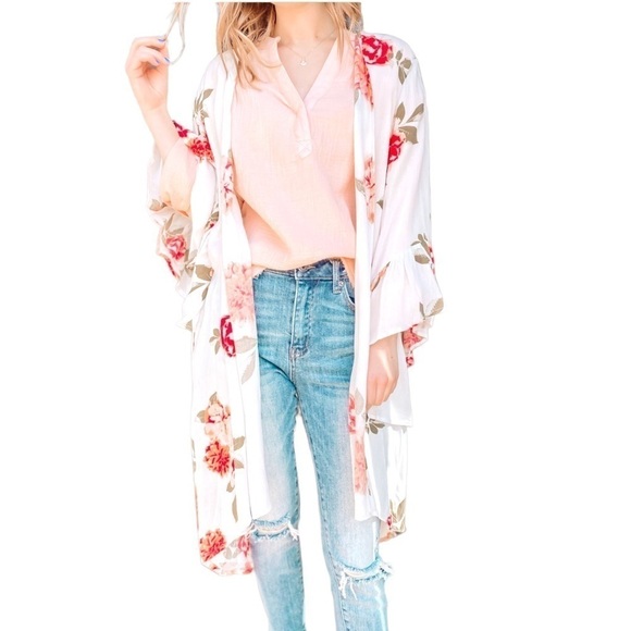 David & Dani Show Your Radiance Kimono Floral - Picture 4 of 15